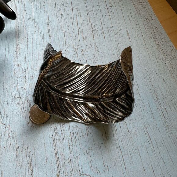 Silver Feather Cuff Bracelet - Picture 4 of 4